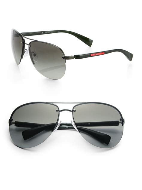 prada aviator glasses|Prada aviator sunglasses men's.